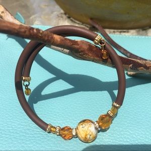 Amber gem bracelet